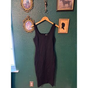 Babaton Aritzia Black Bodycon Midi Dress Sz 6